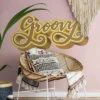 Groovy Retro Peel And Stick Giant Wall Decal Mustard/Gold - RoomMates