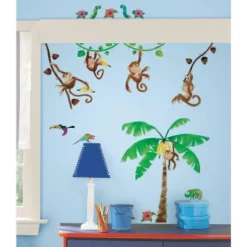 Monkey Business Peel And Stick Wall Decal - RoomMates -Roommates Décor Outlet Store GUEST 03c57cd6 ede0 4a46 b51d eee0e4a4c10f