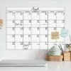 Basics Dry Erase Calendar Peel And Stick Giant Wall Decal Black - RoomMates