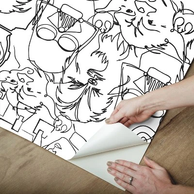 Star Wars Saga Line Sketches Peel And Stick Wallpaper Gray - RoomMates 8 Star Wars Saga Line Sketches Peel And Stick Wallpaper Gray - RoomMates - Image 8