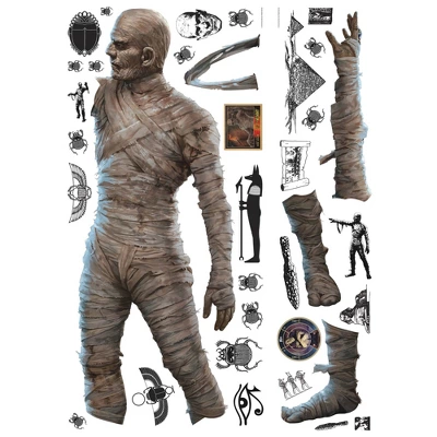 Classic Monsters The Mummy Giant Peel & Stick Wall Decals White - RoomMates 1 Classic Monsters The Mummy Giant Peel & Stick Wall Decals White - RoomMates