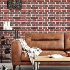 Brick Peel And Stick Giant Wall Decal Red - RoomMates -Roommates Décor Outlet Store GUEST 1aff7929 c66f 432f 9bfc 40bb91a96643