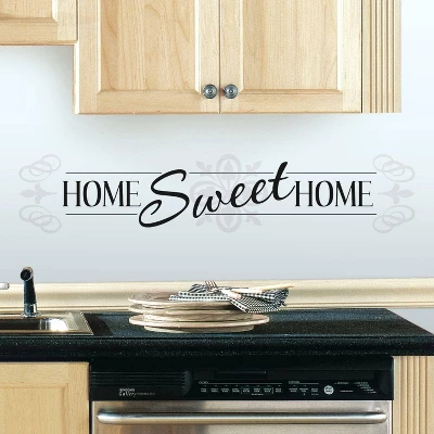 Home Sweet Home Peel And Stick Wall Decal Black - RoomMates 2 Home Sweet Home Peel And Stick Wall Decal Black - RoomMates - Image 2