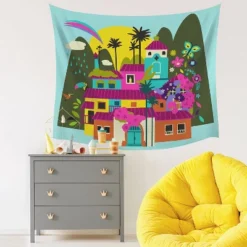 Encanto Casa Madrigal Tapestry Black/Pink/Blue - RoomMates -Roommates Décor Outlet Store GUEST 2aa2a133 f325 4b56 bc38 8db68fb5667c