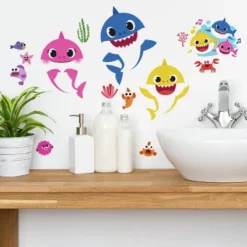 Baby Shark Peel And Stick Wall Decals - RoomMates -Roommates Décor Outlet Store GUEST 3544850a c7ad 44cd be5f f2b3aaa8b6f8