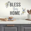 Bless This Home Floral Quote Peel And Stick Wall Decal - RoomMates