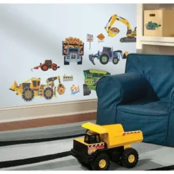 New Speed Limit Construction Vehicles Peel And Stick Wall Decal - RoomMates