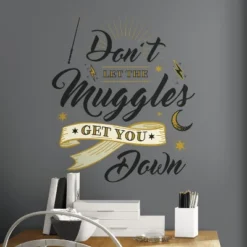 RoomMates Harry Potter Muggles Quote Peel And Sticks Wall Decals