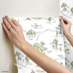 Winnie The Pooh 100 Acre Wood Map Peel And Stick Wallpaper - RoomMates -Roommates Décor Outlet Store GUEST 5f7d799b c01b 4027 9a99 f588aec86064