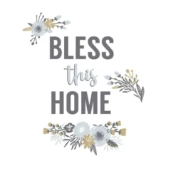 Bless This Home Floral Quote Peel And Stick Wall Decal - RoomMates -Roommates Décor Outlet Store GUEST 63abcd85 f03c 41b4 b1f6 91fdacdfc62e