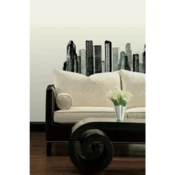 Cityscape Peel And Stick Giant Wall Decal Black - RoomMates -Roommates Décor Outlet Store GUEST 65e39dfa eefc 40e9 92e7 3357647bb1c3