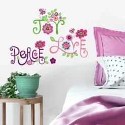 Love Joy Peace Peel And Stick Wall Decal - RoomMates -Roommates Décor Outlet Store GUEST 7915ae98 bc9d 49de 96fe 812be6944495