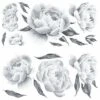 Peonies Peel And Stick Giant Wall Decal Black - RoomMates