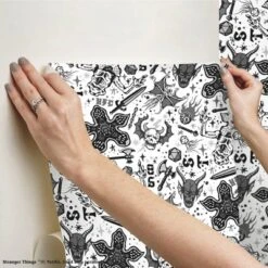 Stranger Things Hellfire Club Peel And Stick Wallpaper Red - RoomMates -Roommates Décor Outlet Store GUEST 7e4403e3 bf55 4f45 b8a8 57e690c9a64d