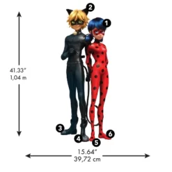Miraculous Tales Of Ladybug And Cat Noir Giant Peel And Stick Wall Decals - RoomMates