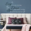 Dance Sing Love Peel And Stick Wall Decal White/Black - RoomMates