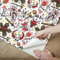 Stranger Things Hellfire Club Peel And Stick Wallpaper - RoomMates -Roommates Décor Outlet Store GUEST 853e9757 1bd8 4bc8 9eea 76f73f06b3ff