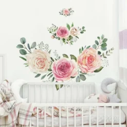 Roses Peel And Stick Giant Wall Decal Pink - RoomMates -Roommates Décor Outlet Store GUEST 86a7457e 2720 4ecb be71 2e5249718af8