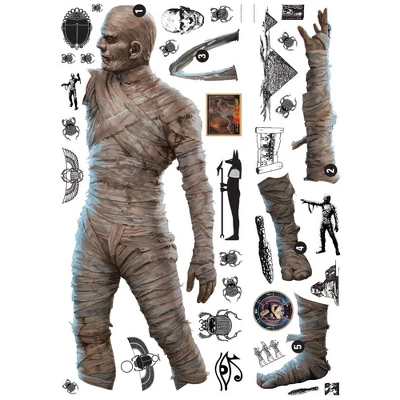 Classic Monsters The Mummy Giant Peel & Stick Wall Decals White - RoomMates 2 Classic Monsters The Mummy Giant Peel & Stick Wall Decals White - RoomMates - Image 2