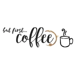 But First Coffee Quote Peel And Stick Wall Decal Black/Gold - RoomMates -Roommates Décor Outlet Store GUEST 986c31a6 d6f2 4c4f 93bf 85102db5cd0a