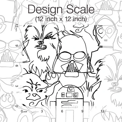 Star Wars Saga Line Sketches Peel And Stick Wallpaper Gray - RoomMates 6 Star Wars Saga Line Sketches Peel And Stick Wallpaper Gray - RoomMates - Image 6