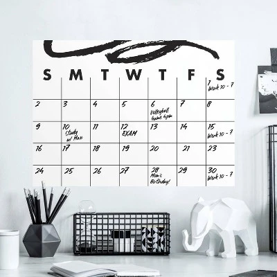 Doodle Dry Erase Calendar Peel And Stick Giant Wall Decal Black - RoomMates 2 Doodle Dry Erase Calendar Peel And Stick Giant Wall Decal Black - RoomMates - Image 2