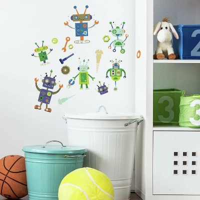 Robots Peel And Stick Wall Decal - RoomMates 1 Robots Peel And Stick Wall Decal - RoomMates