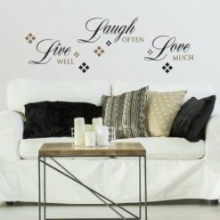 Live Love Laugh Peel And Stick Wall Decal Black/Brown - RoomMates -Roommates Décor Outlet Store GUEST b2f55ec2 4078 4bbe 985a 72cb280e5125