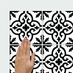 Ornate Tile Backsplash Peel And Stick Giant Wall Decal Black/White - RoomMates -Roommates Décor Outlet Store GUEST b512dd58 45a9 4b11 9617 cf1c19f2346f