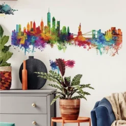 Roommates Décor Outlet Store 18 New York City Skyline Peel And Stick Giant Wall Decal - RoomMates