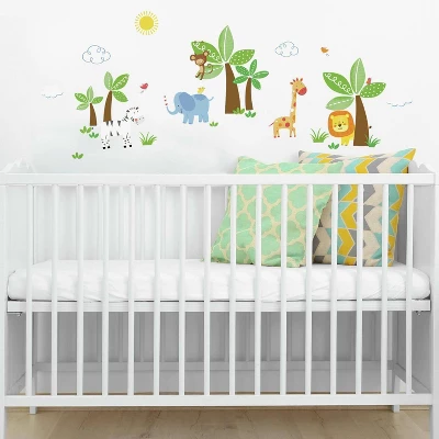 RoomMates Jungle Friends Peel And Stick Wall Decal 2 RoomMates Jungle Friends Peel And Stick Wall Decal - Image 2