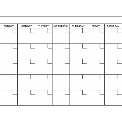 Basics Dry Erase Calendar Peel And Stick Giant Wall Decal Black - RoomMates 2 Basics Dry Erase Calendar Peel And Stick Giant Wall Decal Black - RoomMates - Image 2