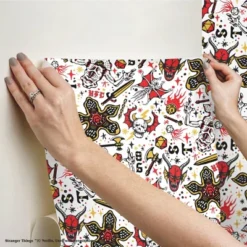 Stranger Things Hellfire Club Peel And Stick Wallpaper - RoomMates -Roommates Décor Outlet Store GUEST f1ea2f87 2b8b 4c19 8796 4a5d715213f6