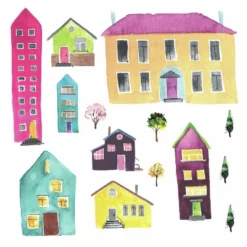 RoomMates Watercolor Village Peel And Stick Wall Decal 9 RoomMates Watercolor Village Peel And Stick Wall Decal -Roommates Décor Outlet Store GUEST f53d6240 128e 4ae0 8586 1bc61f4fecde