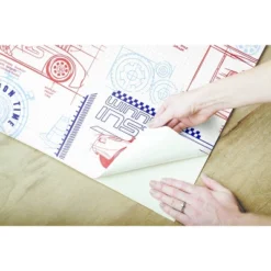 Disney Pixar Cars Schematic Peel And Stick Wallpaper Red/Blue - RoomMates -Roommates Décor Outlet Store GUEST f7d09094 7af1 4f97 9efa b647203ab33d