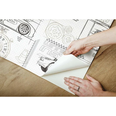 Disney Pixar Cars Schematic Peel And Stick Wallpaper - RoomMates 3 Disney Pixar Cars Schematic Peel And Stick Wallpaper - RoomMates - Image 3