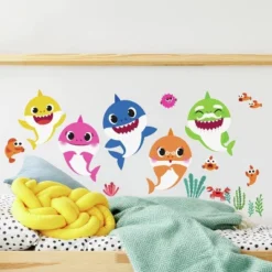 Baby Shark Peel And Stick Wall Decals - RoomMates -Roommates Décor Outlet Store GUEST fe70c4c2 6ad4 4479 9580 add042846a51